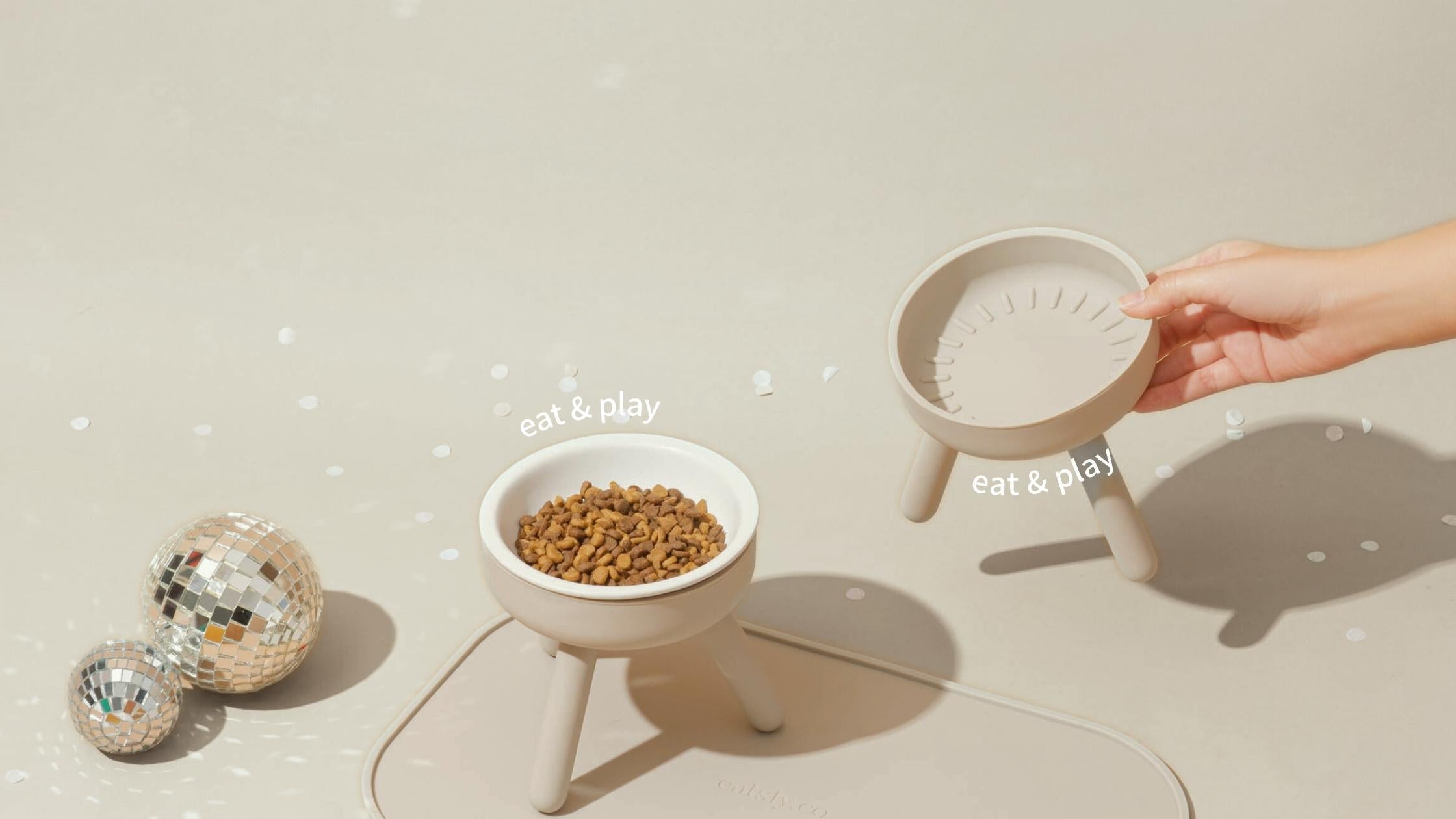 ergonomic cat feeder